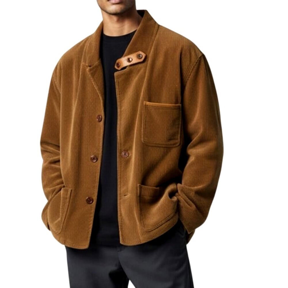 Orvis Men’s Large Tan Classic Corduroy Two Button Sports Jacket